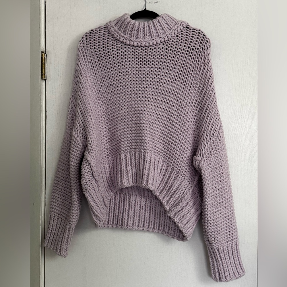 Free People Lavender Knit Women's Sweater